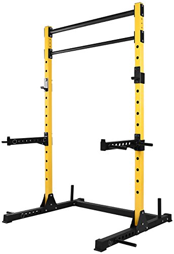 Multi-Functional Adjustable Squat Stand Squat Rack Power Cage Strength Training Exercise Equipment with 2 Pull Up Bar M8138
