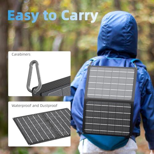 100W Foldable Solar Panel with Kickstand D349