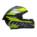 Full Face Motorcycle Helmet DOT Black Yellow Graphic E53054