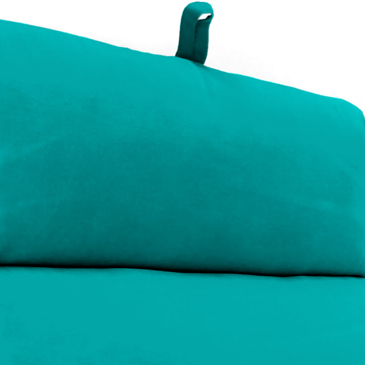72" x 22" Turquoise Solid Outdoor Chaise Lounge Cushion with Ties and Hanger Loop G6810