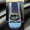 Black Carbon Fiber Roof Protection Overlay Film U17099