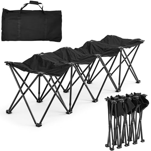 Folding 6 Seats Portable Sports Team Bench with Storage Bag N8588