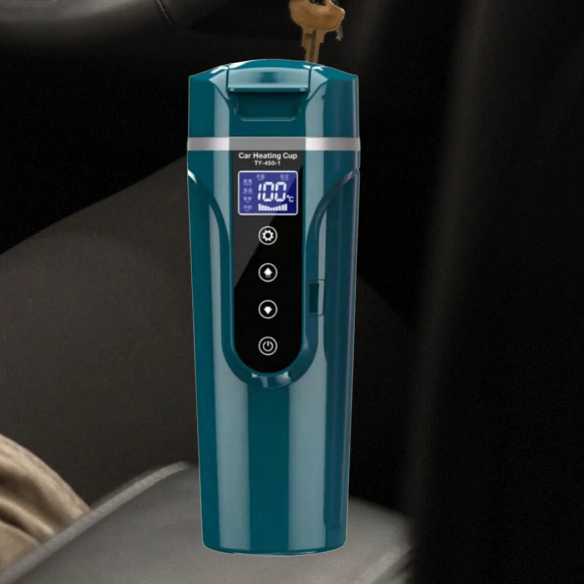 Green Car Heating Cup Water Boiler with LCD Display T66201