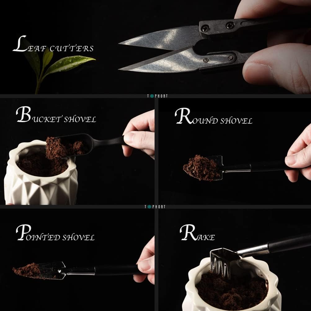 16PCS Bonsai Tree Kit with Pruning Shears and Carbon Steel Scissors G552458