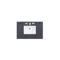 36 inch Single Top with Sink Charcoal Soapstone Quartz Finish S1948