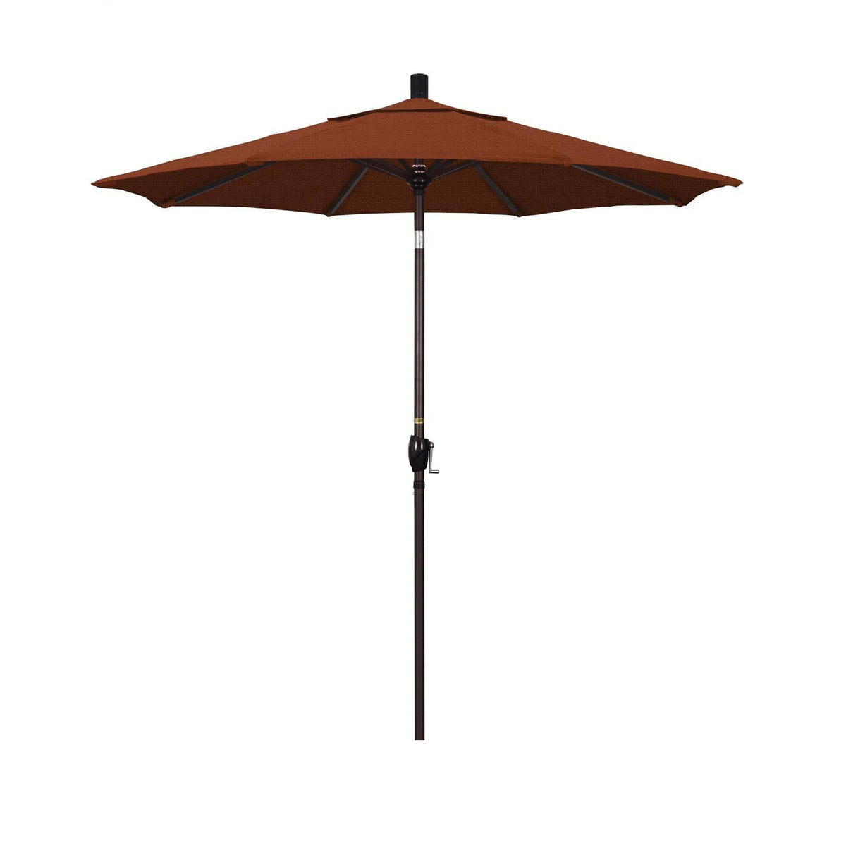 Terracotta 7.5 ft Aluminum Patio Umbrella with Olefin Fabric G8163