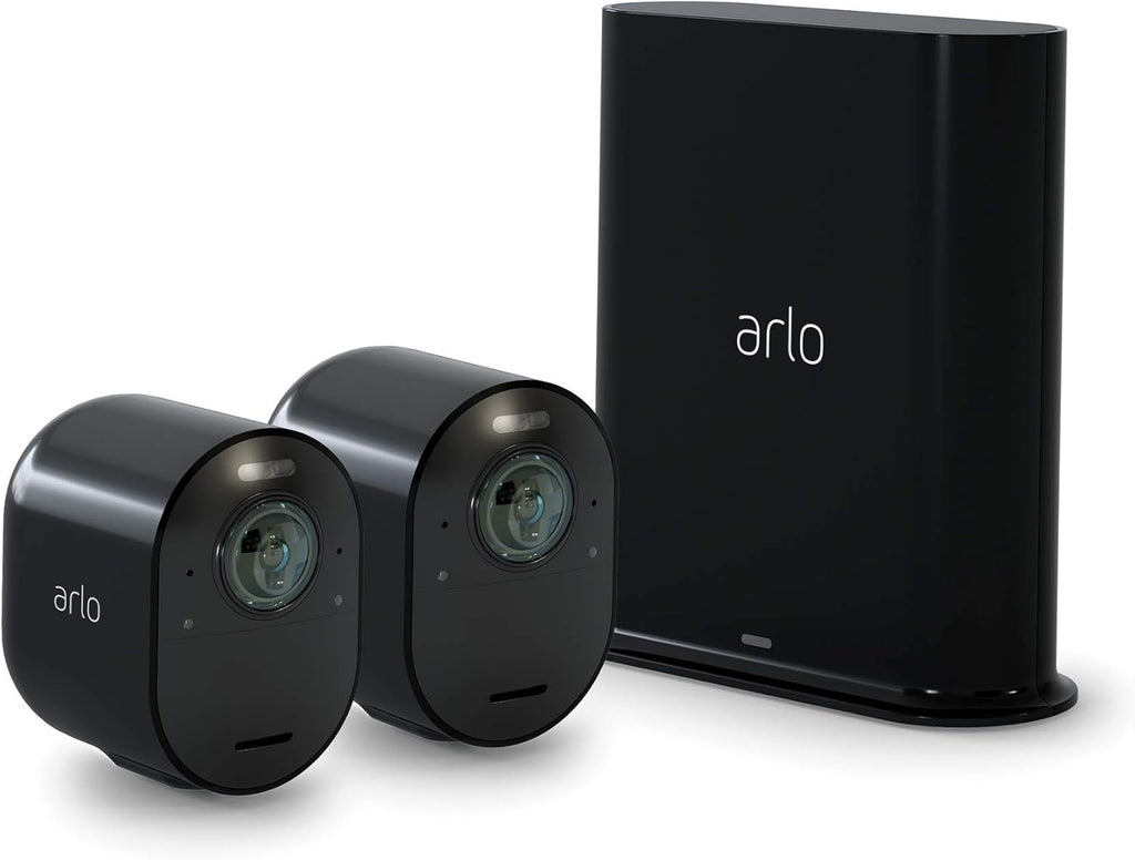 Black 4K Wireless Security Camera System U6925