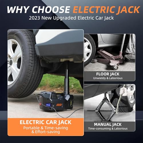 5 Ton 12V Electric Car Jack Kit with Impact Wrench and Tire Inflator Pump V875