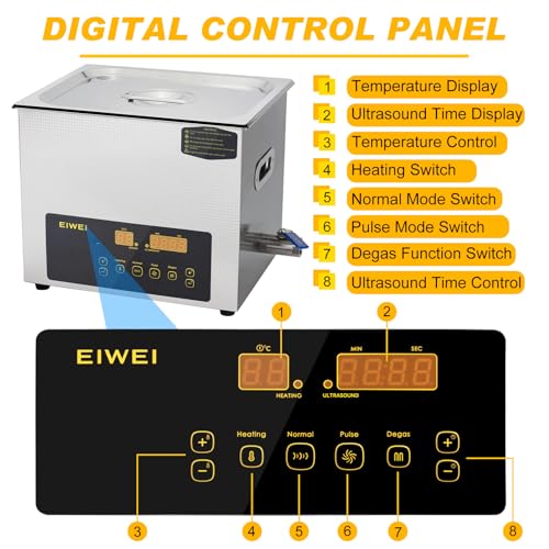 3L Ultrasonic Cleaner Stainless Steel with Heater Timer F223866
