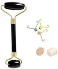 Black Agate Gua Sha Jade Massage Roller Facial Tool U4627
