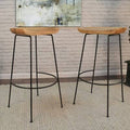 Solid Wood Bar and Counter Stool, Natural/Black S391490
