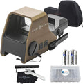 Red and Green Reticle Reflex Sight Bundle with 2 Extra CR123 Batteries and Battery Case O879