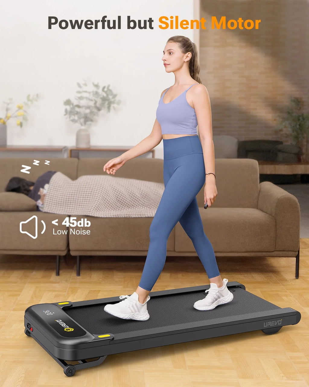 2 in 1 Under Desk Treadmill with Remote Control W373