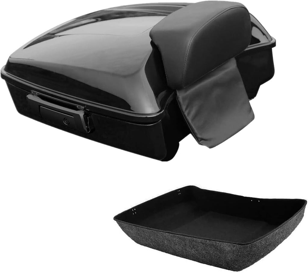 Chopped Trunk Backrest Pad Mount Rack For Harley Tour Pack Street Glide L82485