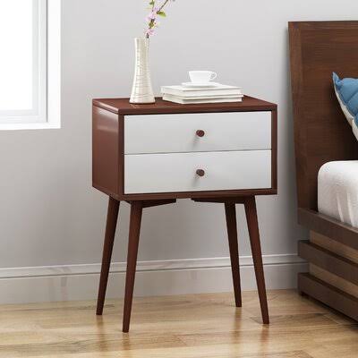 Brown End Table with Storage D759739