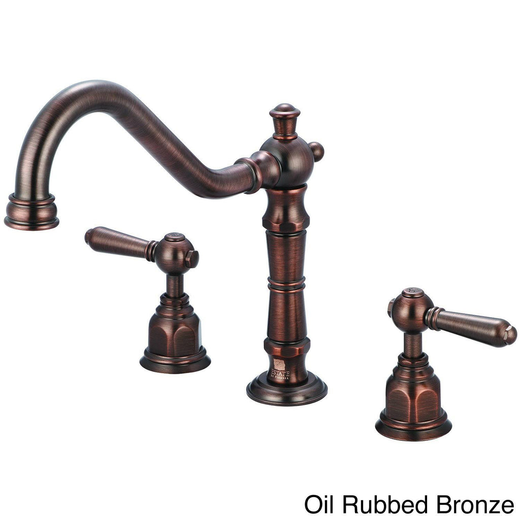 Brushed Nickel Two Handle Kitchen Widespread Faucet F189144