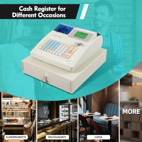 Black Grey Cash Register with Cash and Coin Drawer M92952