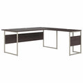 72W X 36D L Shaped Table Desk With Metal Legs In Storm Gray Z184410