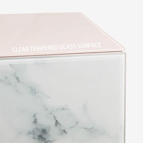 Pink Glass 2 Drawer Nightstand Q973178