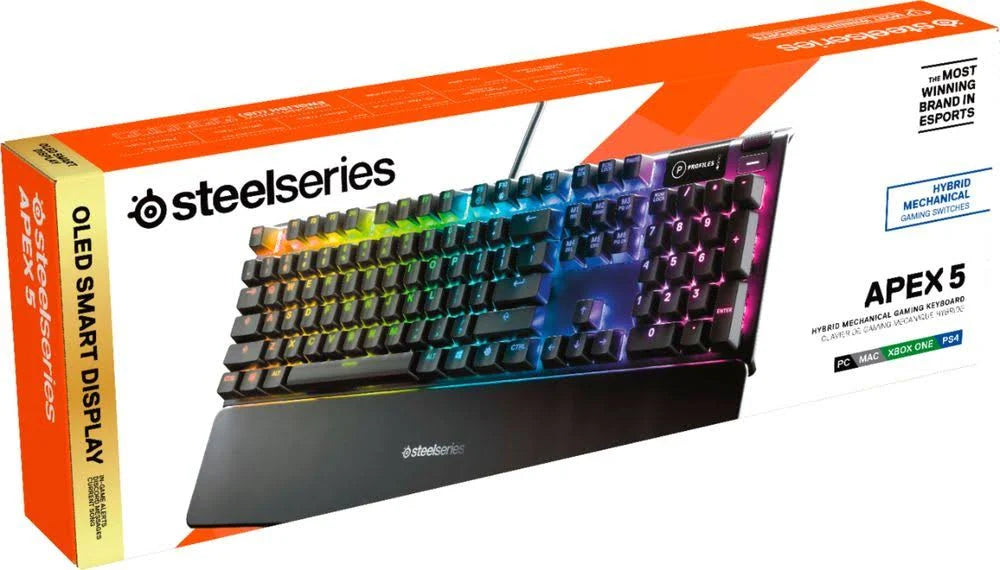 Wired Gaming Hybrid Mechanical Blue Switch Keyboard with RGB Back Lighting - Black V7913