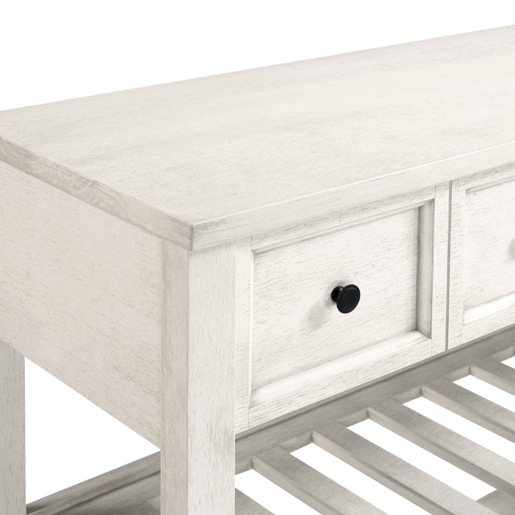 White 2 Drawer Solid Wood Buffet M975