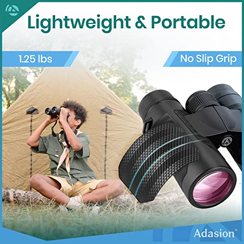 12x42 HD Waterproof Binoculars with Phone Adapter and Tripod E61628