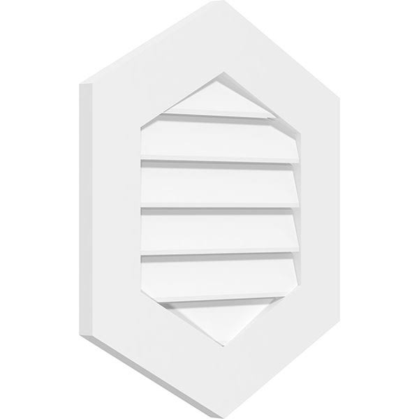 Vertical Peaked Surface Mount PVC Gable Vent X31166