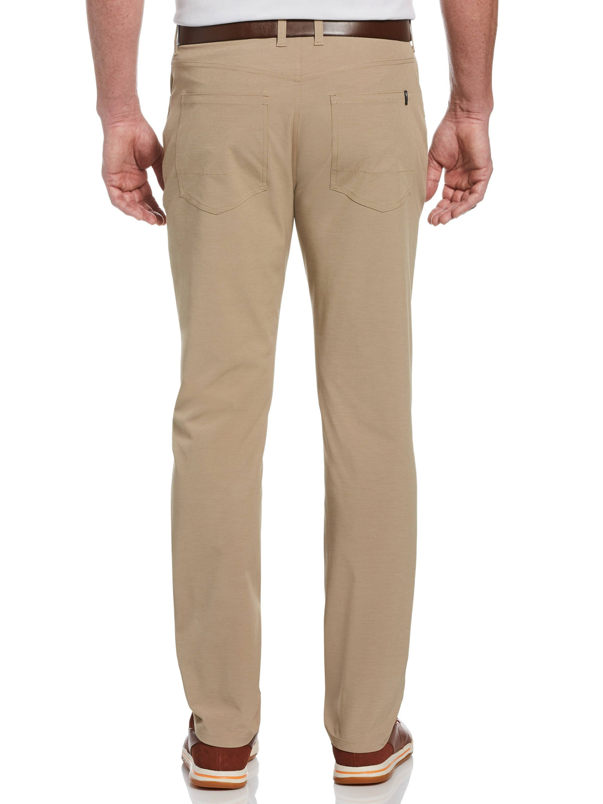 Khaki Heather Flat-Front Stretch Pants R86125