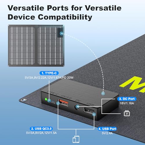 100W Foldable Solar Panel with Kickstand D349