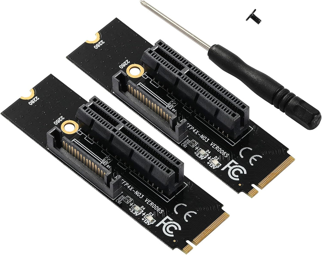 2 Pack M.2 Key M PCI-E Transfer to M.2 NGFF Adapter Card S307081