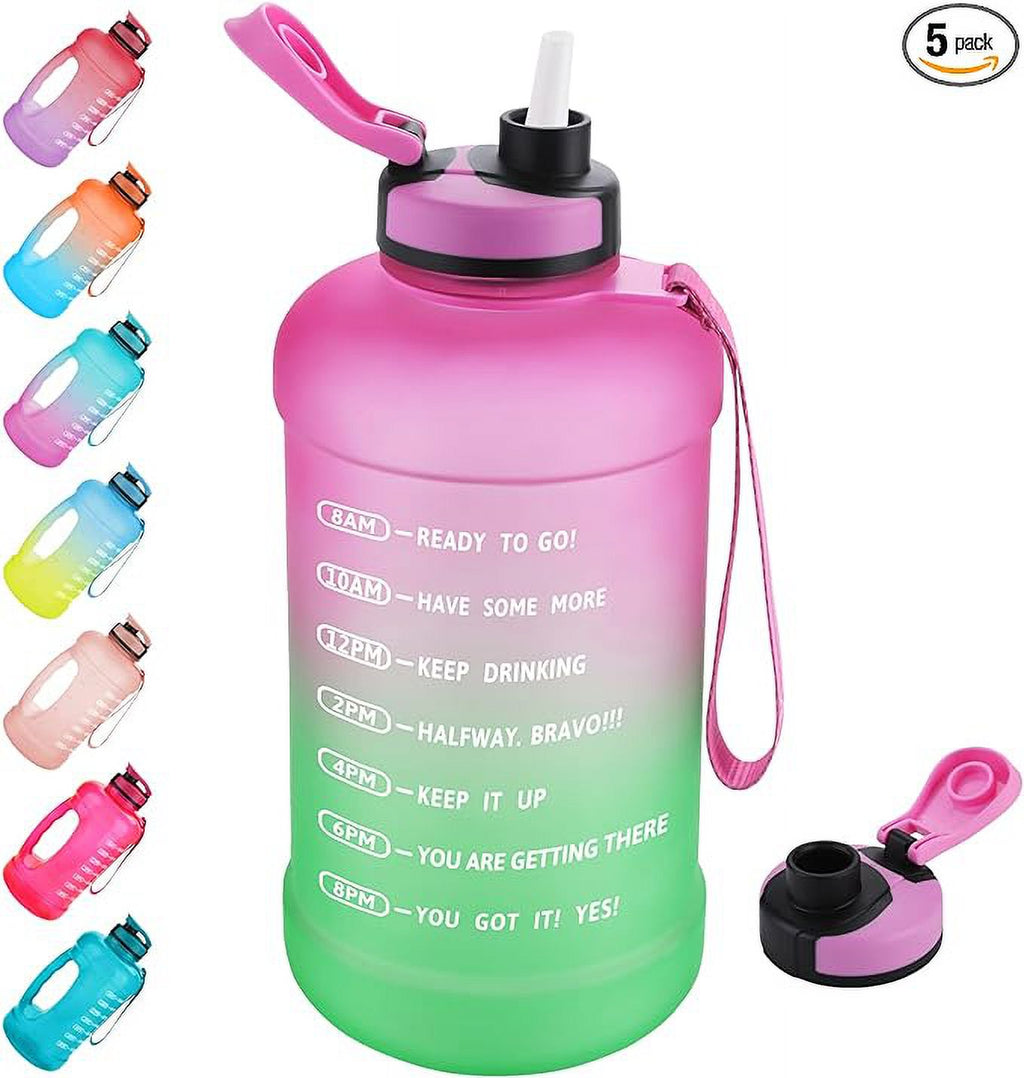 64oz Water Bottle with Straw and Time Marker M748