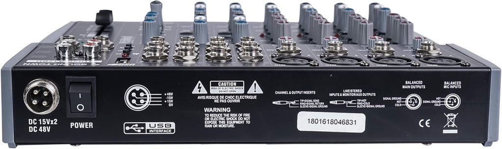 12-Channel Audio Mixer with USB, Bluetooth, DSP and 48V Phantom N151