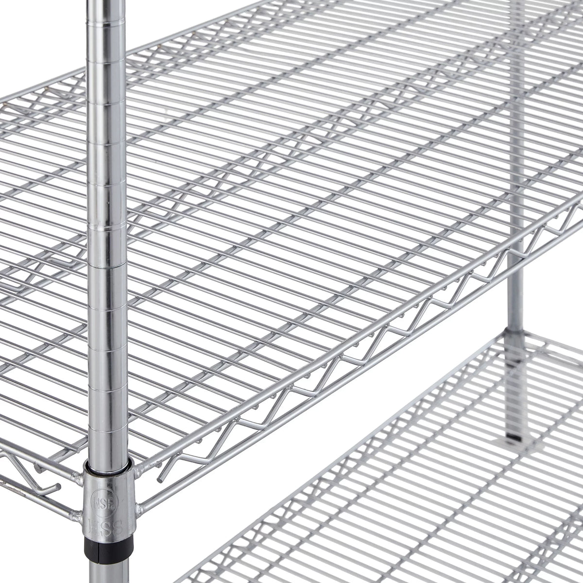 4 Shelf Wire Shelf Unit Chrome 4000 lb R720