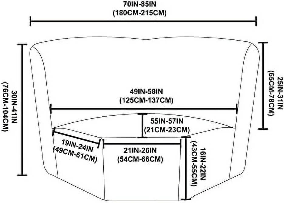 Velvet Stretch Corner Sofa Cover L8918
