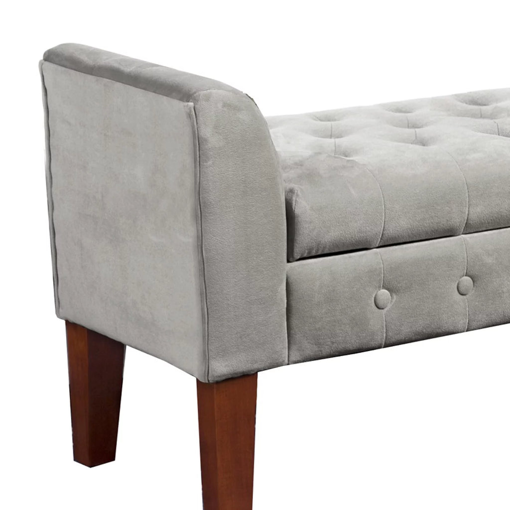 Velvet Upholstered Storage Bench F236820