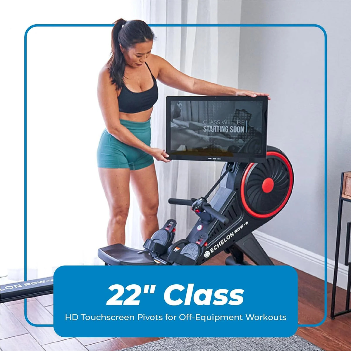 Smart Rowing Machine with 22 HD Rotating Touchscreen S15299