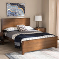 Brown Wood Full Platform Bed G9463