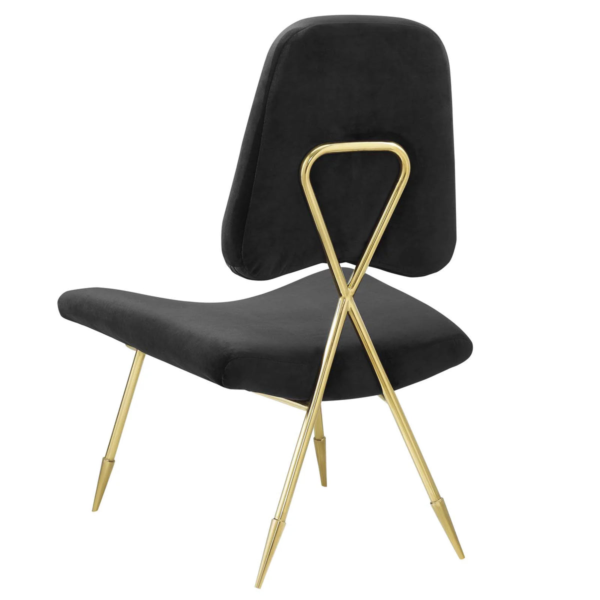 Black Velvet Accent Chair Y89137