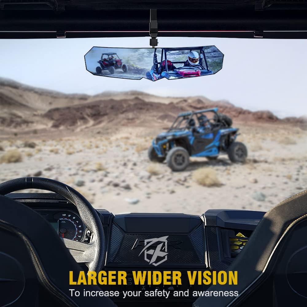 13 UTV Rearview Center Mirror with COB LED Interior Lights and Rocker Switch, Aluminum Rear View Mirrors A893496