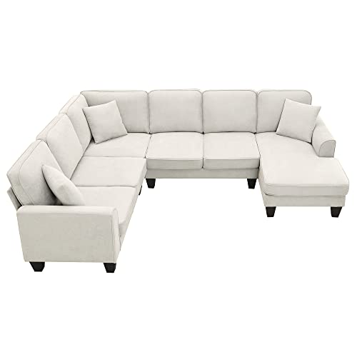 7 Seat Modular Sectional Sofa with 3 Pillows Q3672