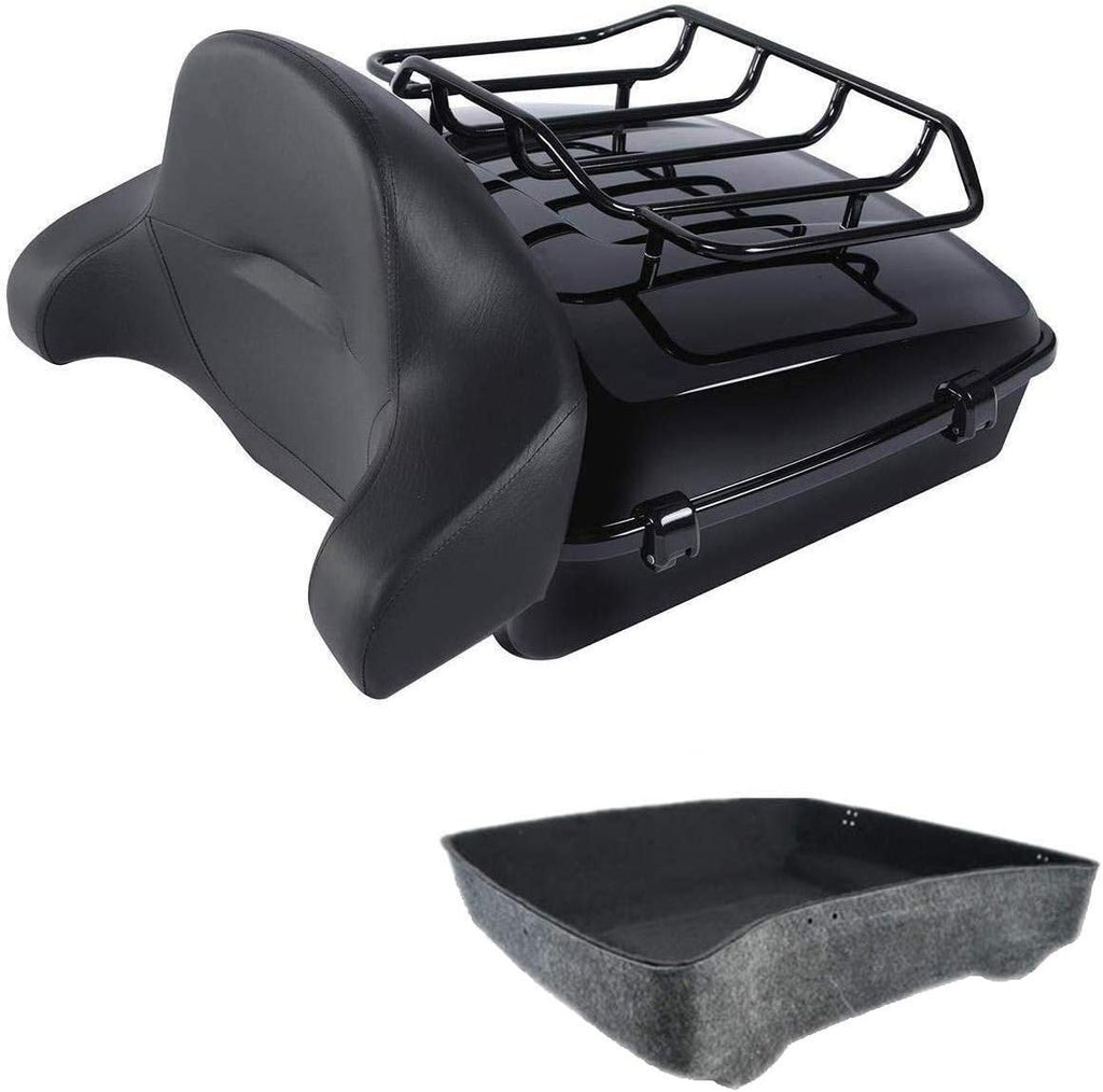Chopped Trunk Backrest Pad Mount Rack For Harley Tour Pack Street Glide L82485