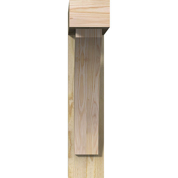 Thorton Block Rough Sawn Bracket with Offset Brace, Douglas Fir P2466