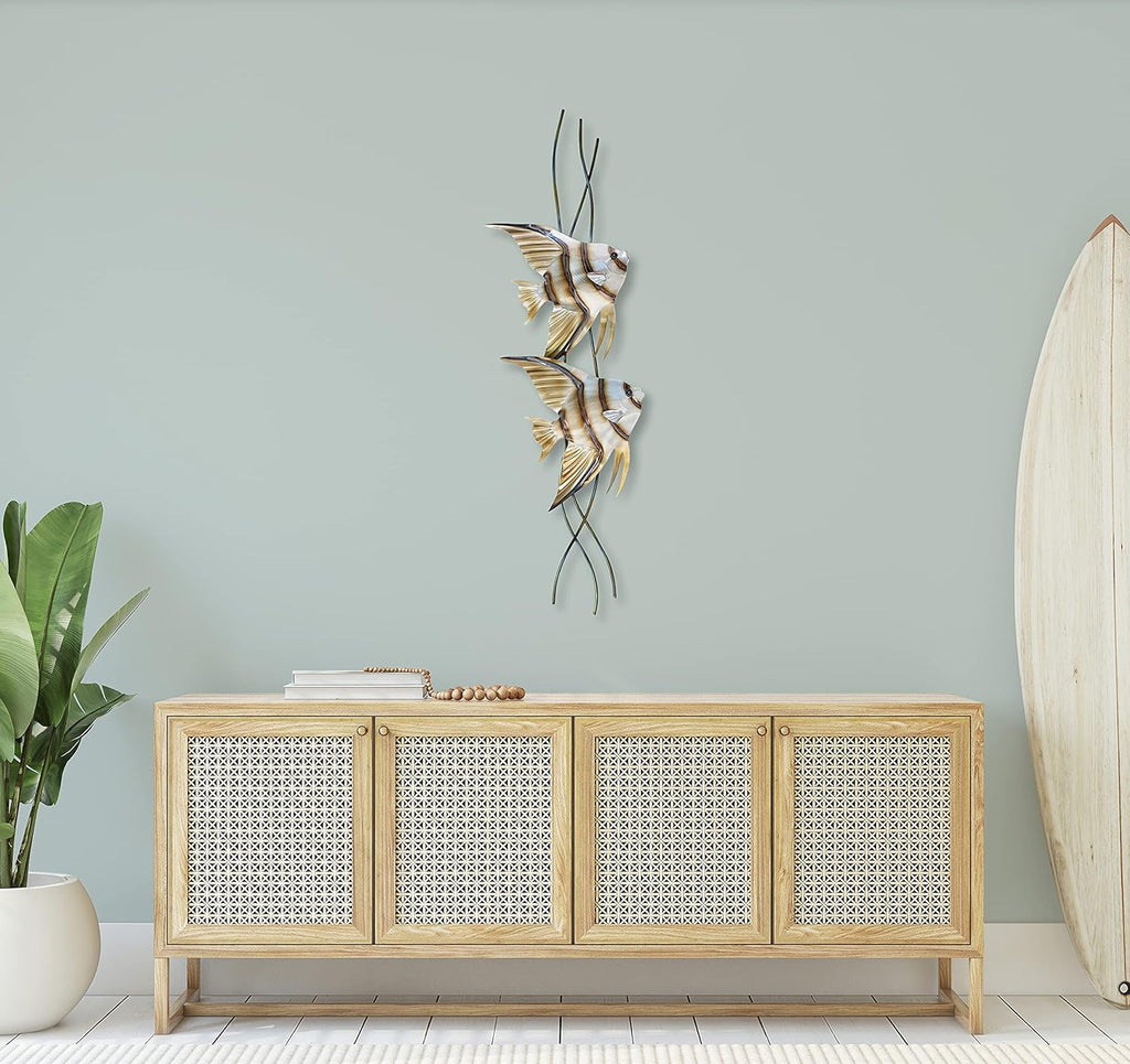 Contemporary Coastal Metal Wall Decor Pack of 2 V365
