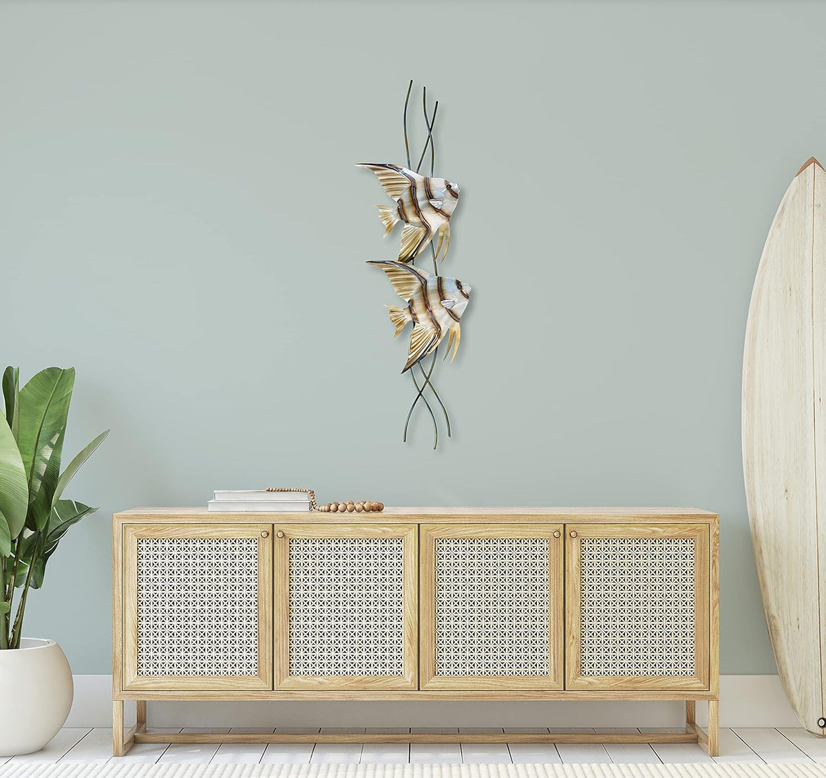 Contemporary Coastal Metal Wall Decor Pack of 2 V365