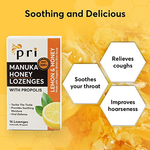 Manuka Honey Lozenges with Propolis, MGO 300+, Lemon, 16 Count/2 Pack P364026
