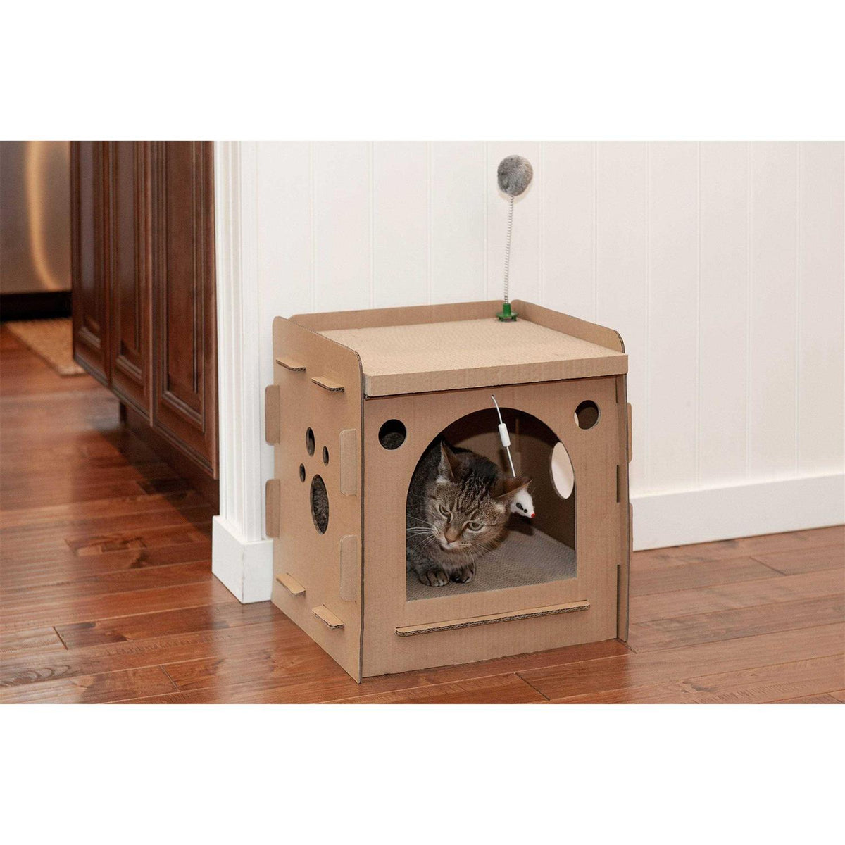 Corrugated Cat Scratcher House with Catnip X269