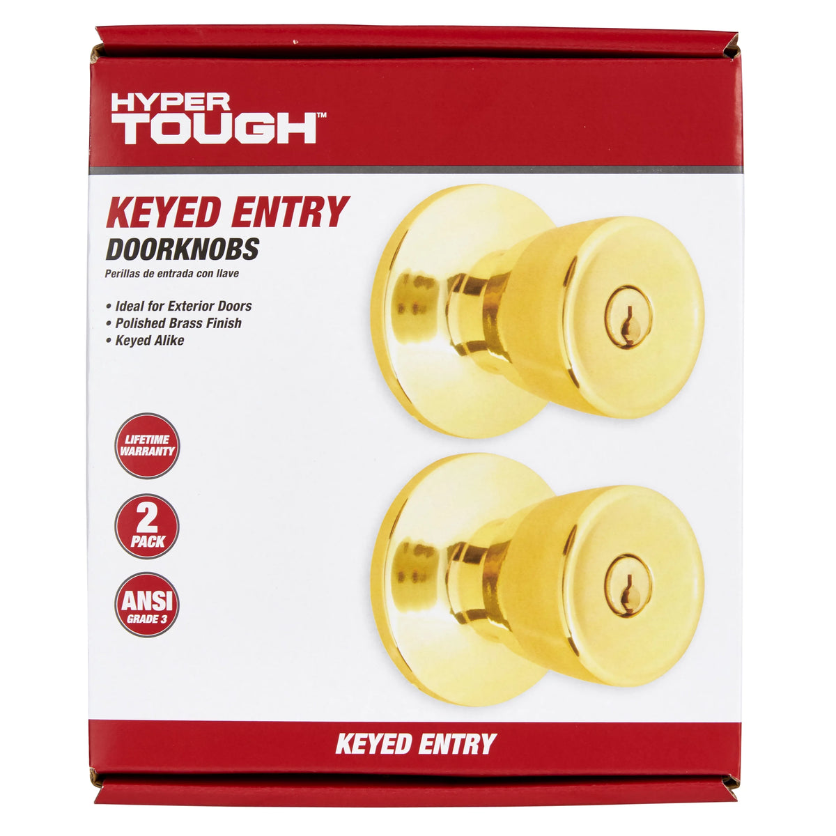 Keyed Entry Stainless Steel Tulip Doorknob Twin Pack Y244641