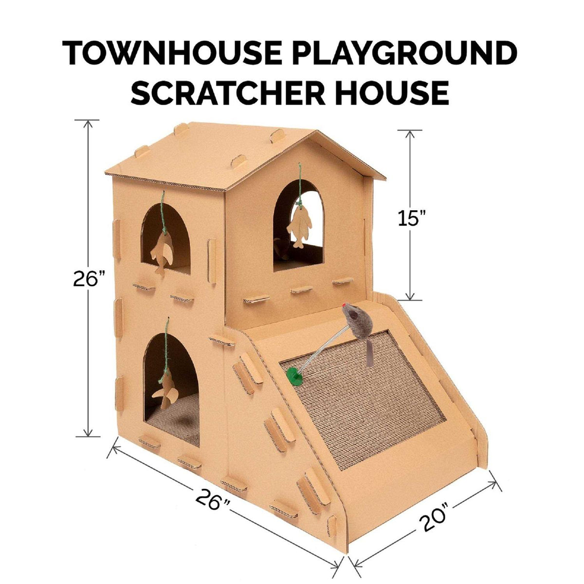 Corrugated Cat Scratcher House with Catnip X269