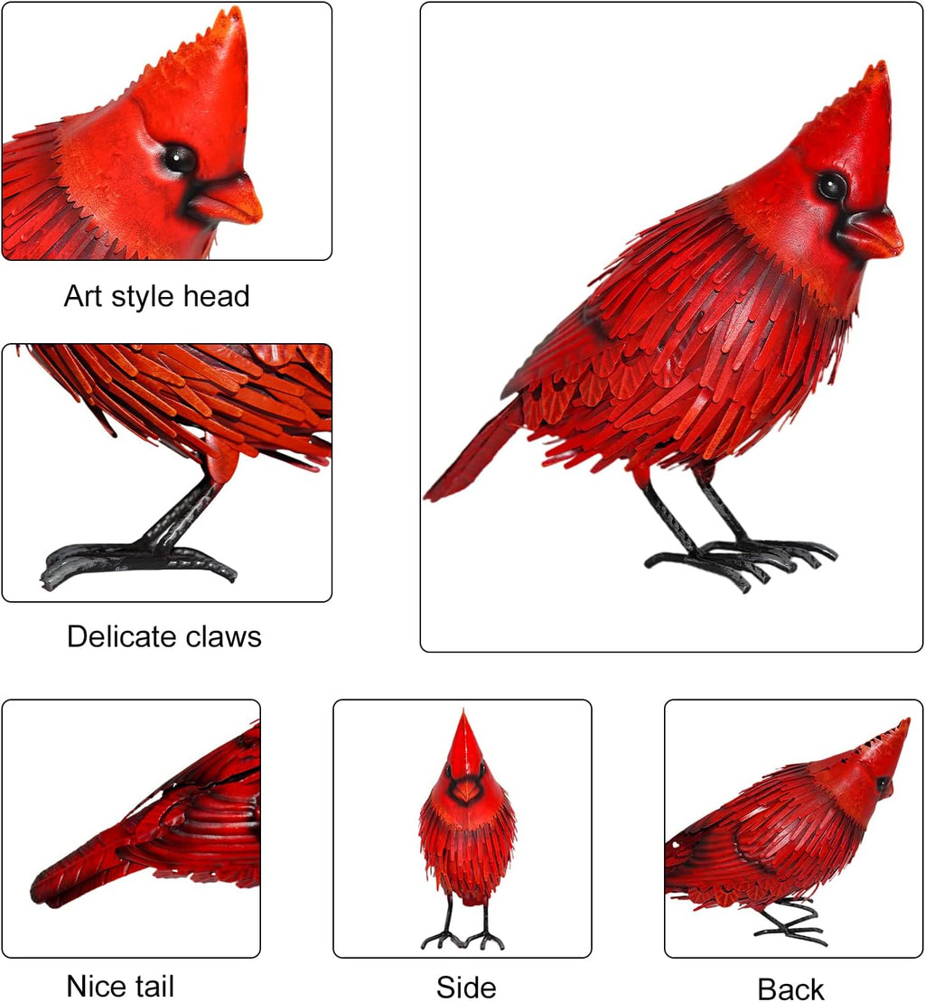 Red Bird Statue Garden Decor M398