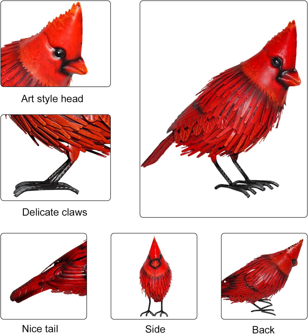 Red Bird Statue Garden Decor M398